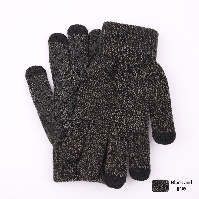 Knitted Winter Warm Touchscreen Gloves Made Of Wool VEV40878