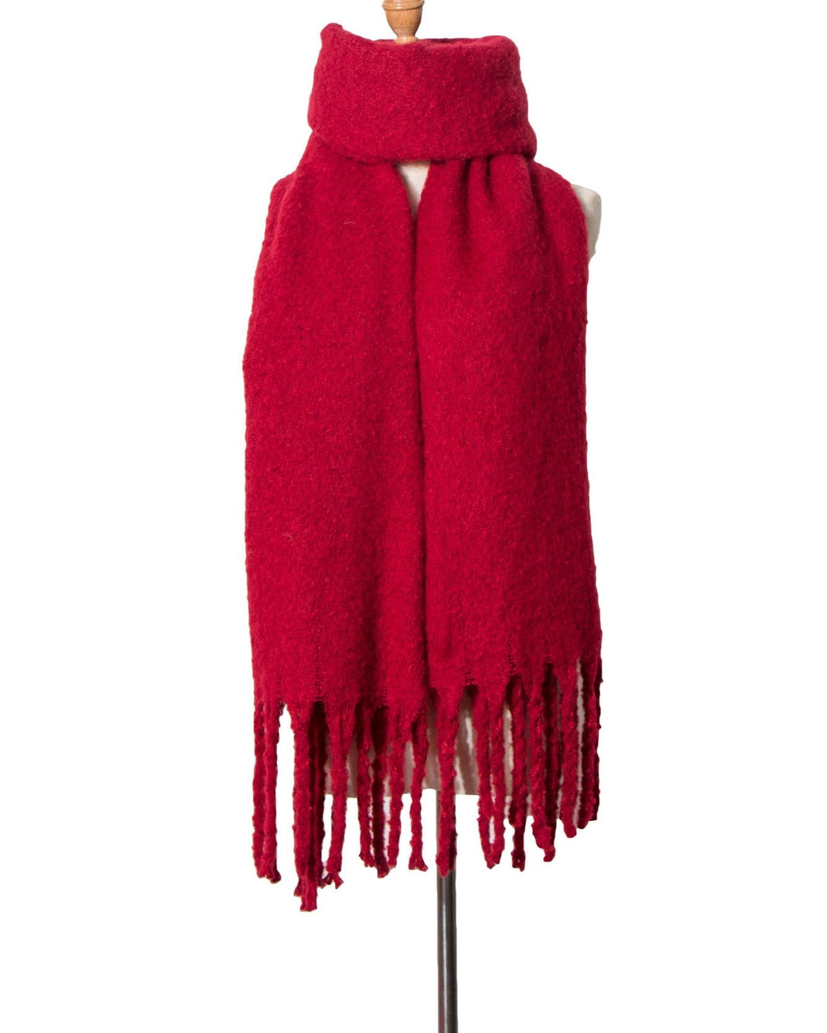 Chunky Brushed Fringe Blanket Scarf