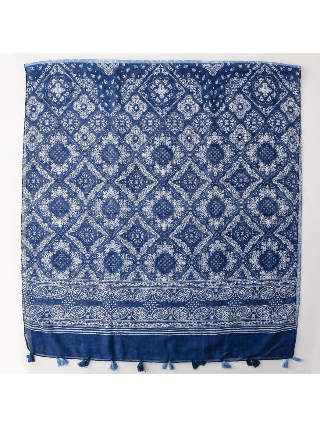Scarvii - Paisley Border Tassel Scarf